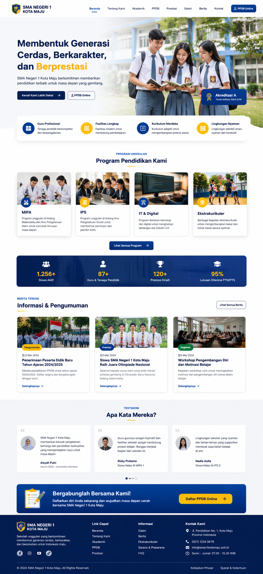 Landing Page Sekolah